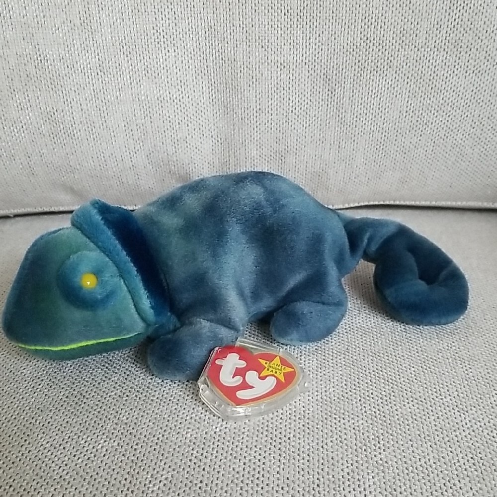 Ty Beanie Baby Rainbow the Chameleon Collectible Plush